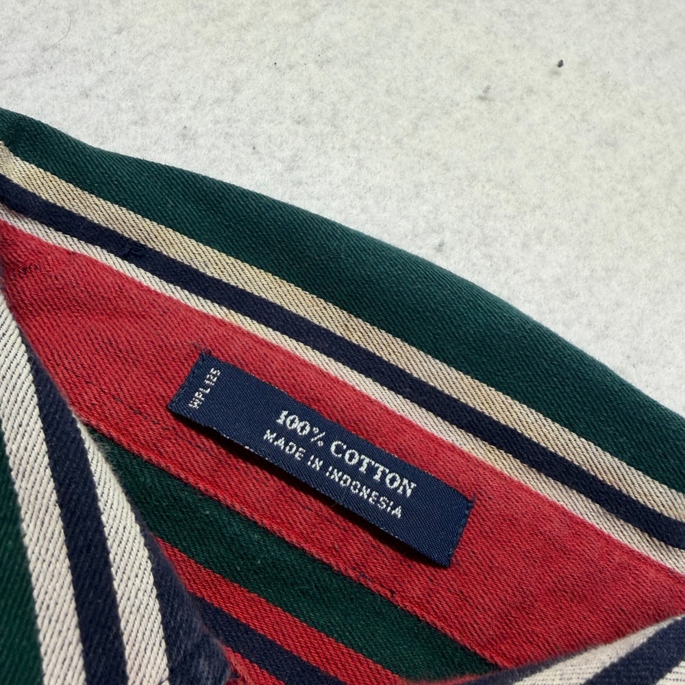 Vintage Chaps Ralph Lauren Multi Color Striped Button Down Shirt XL 90s Preppy - Picture 5 of 10